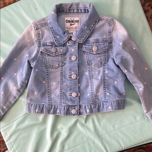 OshKosh B'gosh Blue Denim Jacket with Pink Hearts